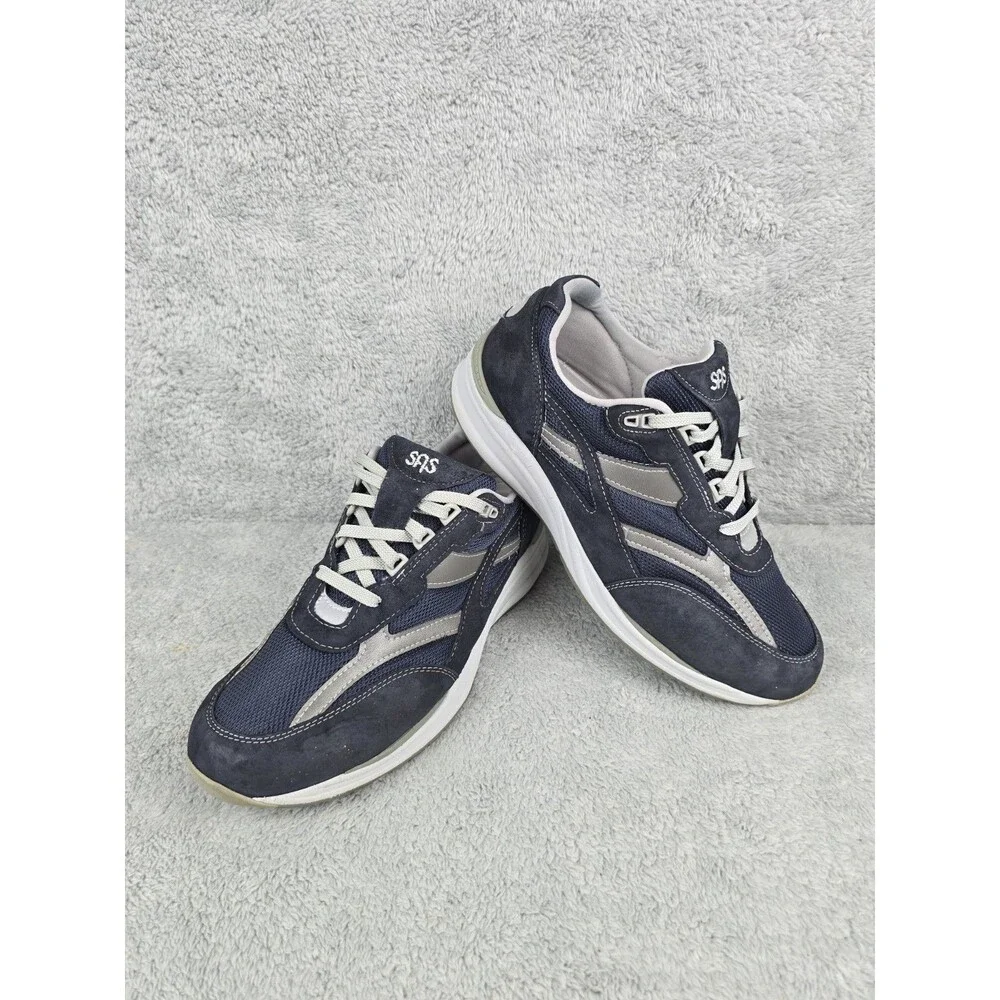 SAS Journey Mens Size 12.5 M Navy Blue Walking Shoes Comfort S Made In USA